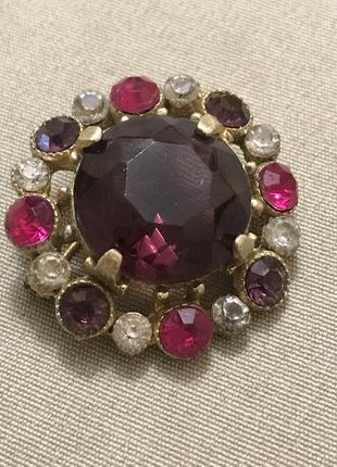 Брошь с рубинами винтаж