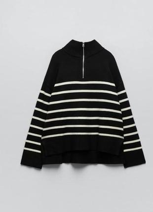 Светер в смужку zara новий