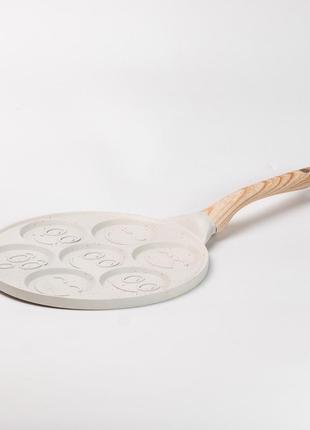 Сковорода со смайликами на 7 секций для блинов, оладьев, яиц, сырников