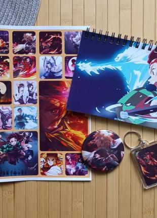 Набор клинок рассекающий демонов kimetsu no yaiba клинок який знищує демонів из 4 предметов 18167