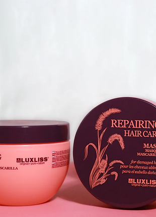 Восстанавливающая маска для волос luxliss repairing hair care keratin & collagen mask 250 мл