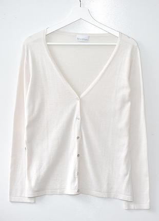 Mac elton розкішний шовковий кардиган екрю з перламутровими гудзиками