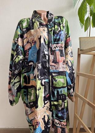 Ветровка плащ жіночий в принт  l-xxl