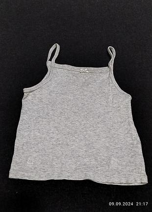 Серая маечка h&m 74 размер 4747ю