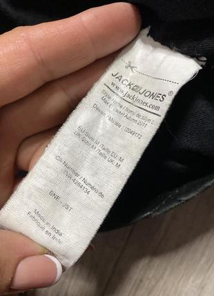 Кожаная куртка с накладными карманами в ретро стиле jack &jones, m3 фото