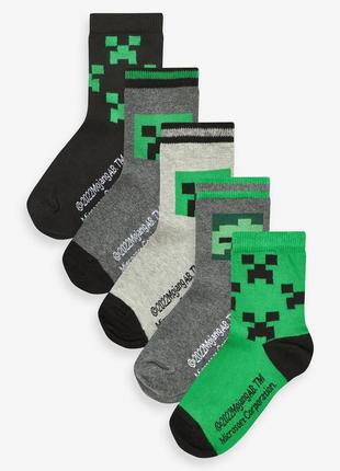 Набор 7 пар носков minecraft майнкрафт