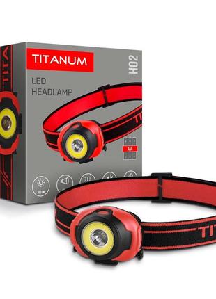 Налобний світлодіодний ліхтарик titanum tlf-h02 100lm 6500k
