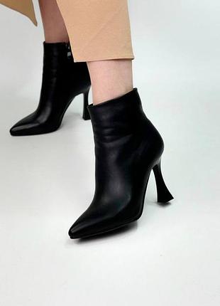 Ботильоны каблук рюмочка, на флисе