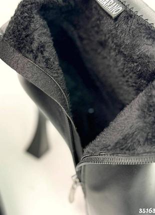 Ботильоны каблук рюмочка, на флисе