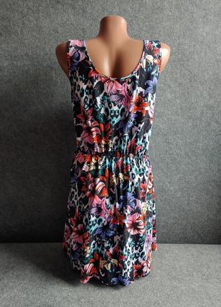 Открытое трикотажное коттоновое яркое платье сарафан 46-48 размера3 фото