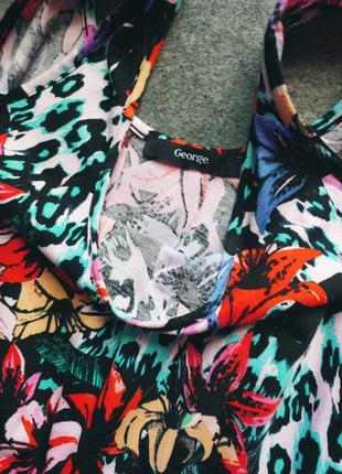 Открытое трикотажное коттоновое яркое платье сарафан 46-48 размера7 фото
