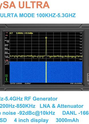 Tinysa ultra zenko аналізатор 5,3ггц

tinysa ultra аналізатор 4" дюйми 100khz - 12 ггц генератор ам fm am