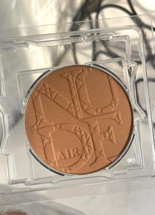 Оригінал. пудра компактна для обличчя dior diorskin nude air powder 003 - bronze tan