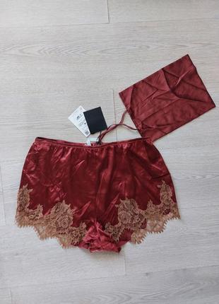 Новые шелковые пижамные шорты zara, размер m, можно на s