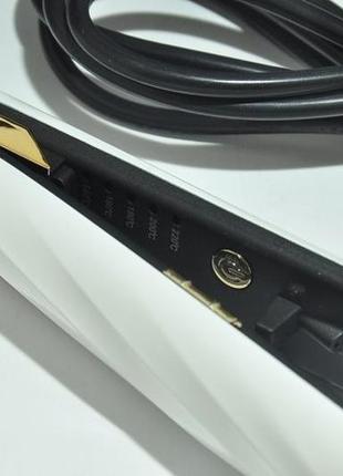 Професійна плойка щипці для випрямлення волосся з керамічним покриттям geemy gm-490 pro білий3 фото