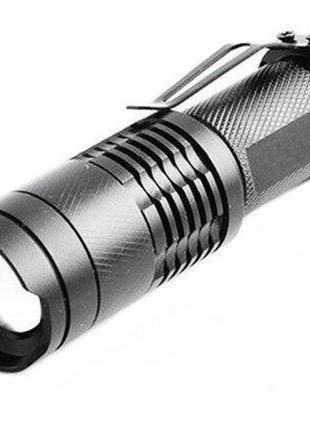 Ударопрочный тактический фонарь фонарик в футляре 3 режима police bl-525 pro черный +...