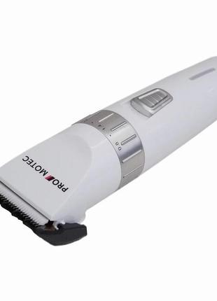 Беспроводная машинка триммер для стрижки волос профессиональная promotec pm 368 pro + щетка для очистки