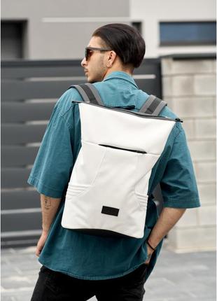 Рюкзак ролл sambag унисекс rolltop kqn білий
