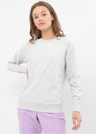 Жіночий світшот fruit of the loom тонкий lightweight raglan sweat lady-fit реглан светр світло сірий, s