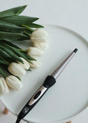 Професійна конусна плойка щипці для завивання волосся з керамічним покриттям promotec pm 1210 pro2 фото