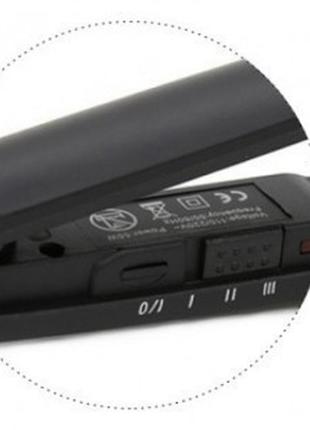 Плойка щипці для завивання волосся потрійна kemei km 2022 pro чорна