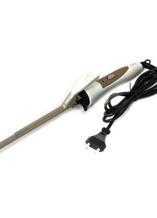 Плойка з затискачем для накрутки волосся і створення локонів і об'єму 35 вт promozer mz-2216 біла