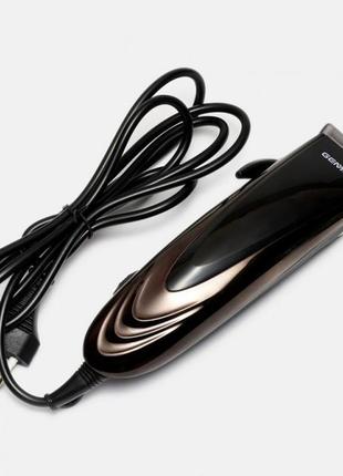 Професійна машинка для стриження волосся від мережі 4 насадки gemei gm-813 pro + ножиці