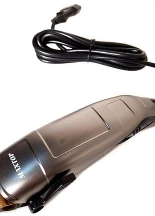 Професійна машинка для стриження волосся 4 насадки maxtop mp - 7672 pro + ножиці