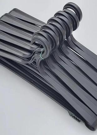 Набір тремтейлів 10 шт. плічка вішалки гем с6 42 см пластмасові чорні