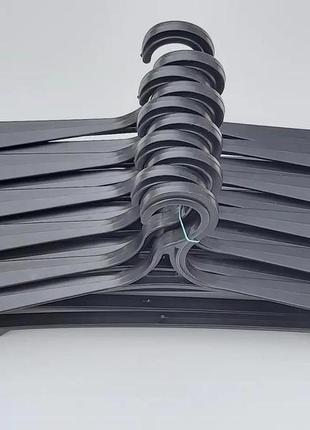 Набір тремтейлів 10 шт. плічка вішалки гем с6 42 см пластмасові чорні