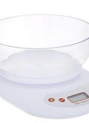 Електронні кухонні ваги з чашею domotec acs ek-01