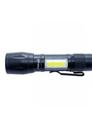 Фонарик ударопрочный ручной аккумуляторный с zoom 3 режима bailong police bl-513 + зарядка