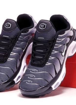 Nike air max plus tn black white кросівки унісекс найк тн плюс