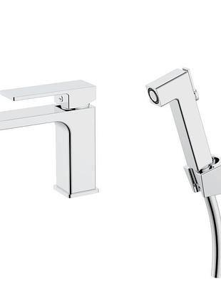 Смеситель для раковины qtap gemini (с гигиеническим душем) qtgem272crm45689 chrome