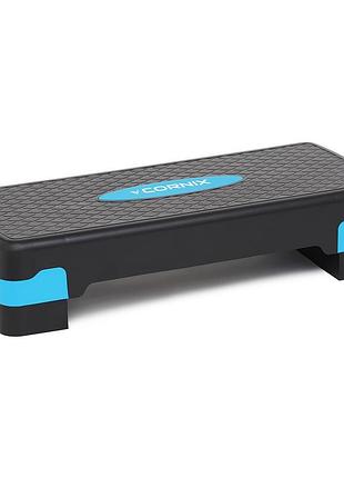 Степ-платформа 2-ступенчатая cornix 68 х 28 х 10-15 см xr-0191 black/blue