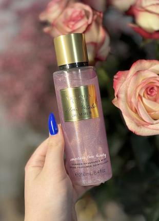 Спрей для тіла та волосся з шимером (блискітками) victoria’s secret velvet petals shimmer