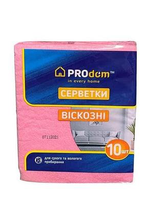 Серветки віскозні 10шт (30х36) тм prodom1 фото