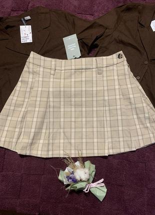 Стильная актуальная юбка со складками5 фото