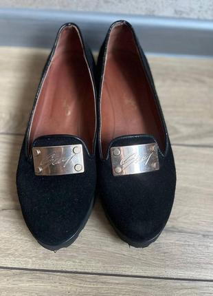 Туфлі жіночі чорні замшеві,  р.37