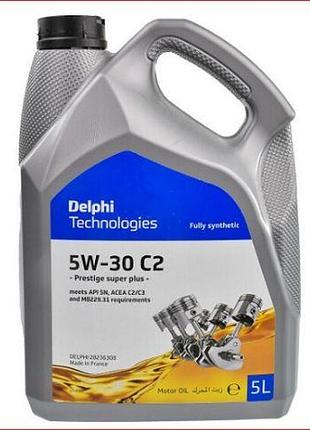 Синтетична моторна олива  delphi  5w30  prestige super plus c2 5w30 5л