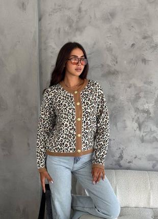 Кардиган с принтом leo