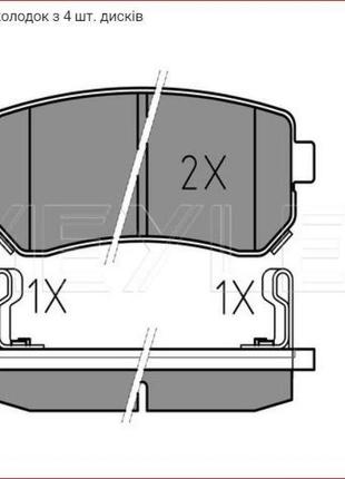 Задні гальмівні колодки  hyundai accent iii, elantra iv, i20-ix35, sonata v, tucson/ kia cee'd, cerato, rio