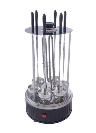 Электрошашлычница шашлычница электромангал на 6 шампуров из нержавеющей стали...