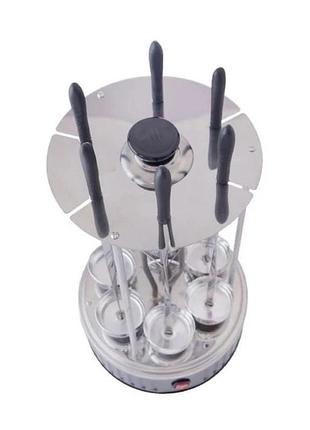 Электрошашлычница шашлычница электромангал на 6 шампуров из нержавеющей стали...