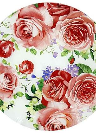 Блюдо скл. d.30 троянда рожева q078 тм lumines