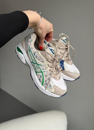 Кроссовки asics горизонтально-2160 beige/green кроссовки ассикс