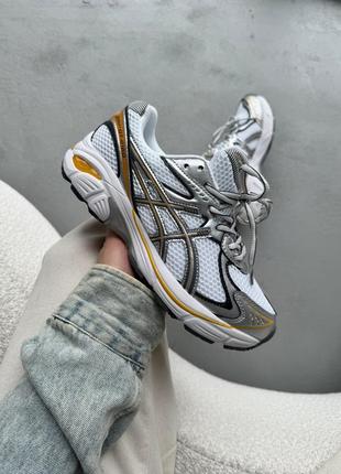 Кроссовки asics 1968-2160 white/silver/yellow кроссовки ассикс