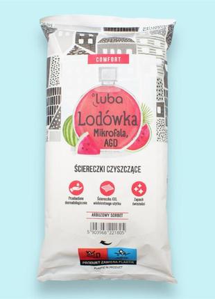Luba comfort влажные салфетки для мытья холодильника парфюмированные, 32 шт.