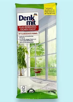 Denkmit влажные салфетки для очистки окон и стекла 20 шт.