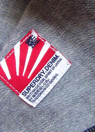 Винтажная джинсовая рубашка с длинным рукавом с эффектом потертости superdry ms3jj014